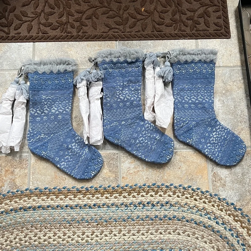 Free People One Seraphina Stocking, Blue, NWT - Picture 6 of 12